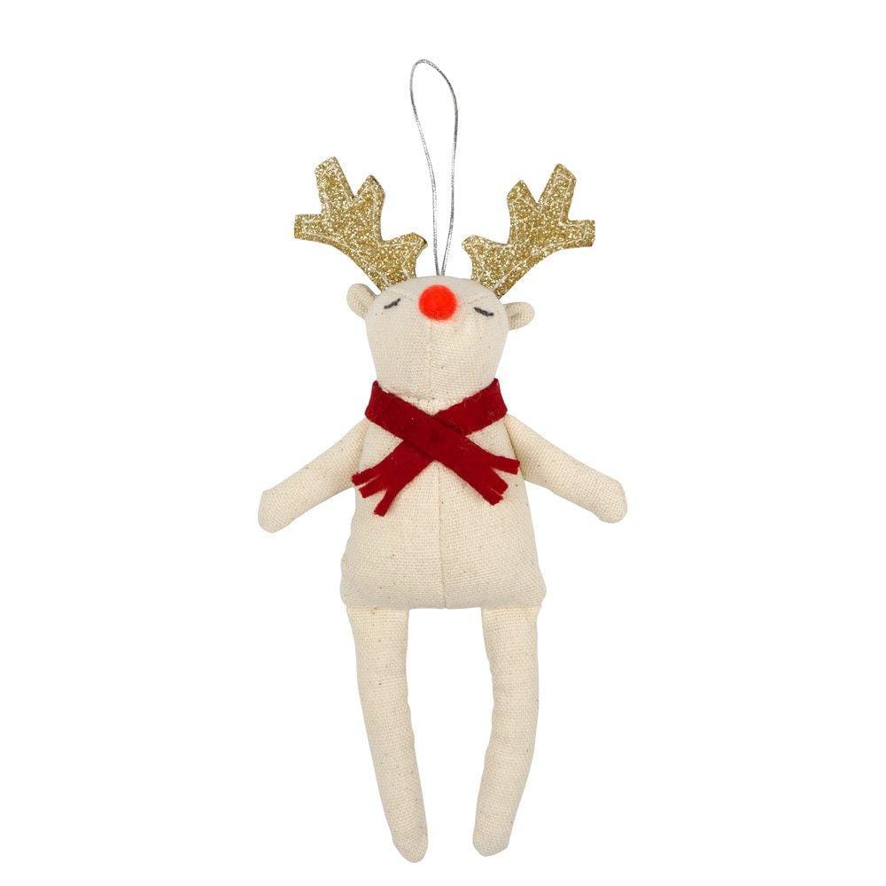 Red Scarf Reindeer Ornament