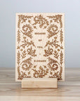 Because of You I Bloomed Wooden Stand Card