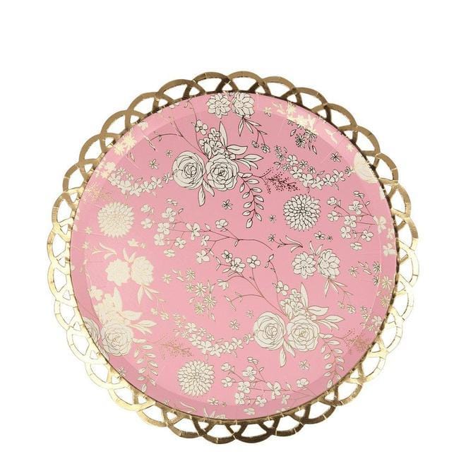 Assiettes en treillis de chinoiserie florale