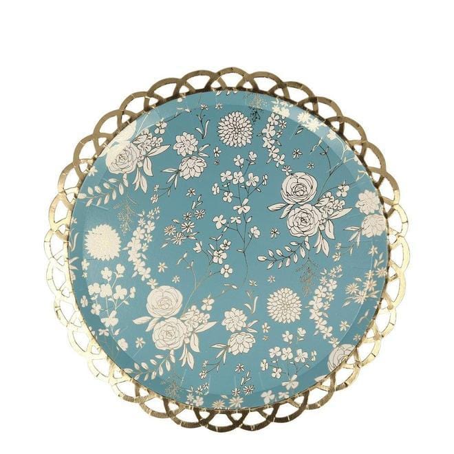 Assiettes en treillis de chinoiserie florale