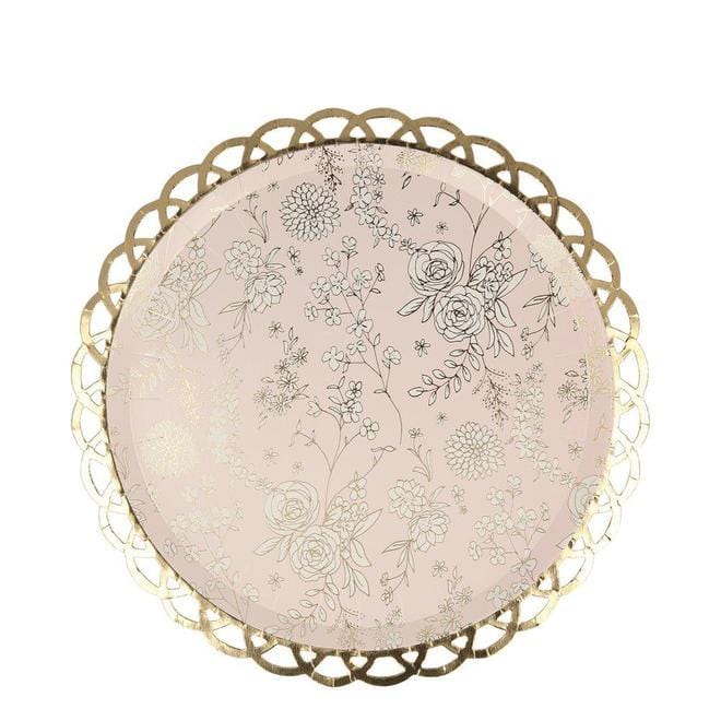 Assiettes en treillis de chinoiserie florale