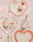 Assiettes Coeur Nuances de Rose - Grandes