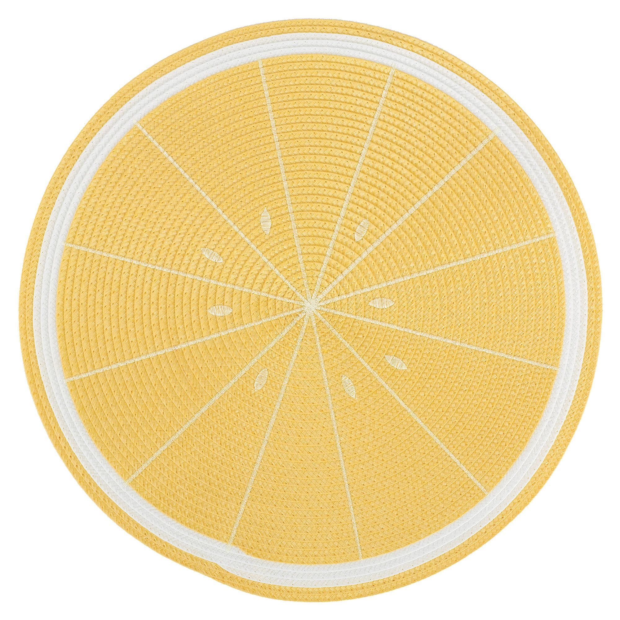 Embroidered Lemon Placemat