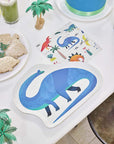 Platos troquelados de dinosaurios de fiesta