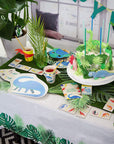 Platos troquelados de dinosaurios de fiesta