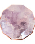 Amethyst and Rose Gold Plates - Large