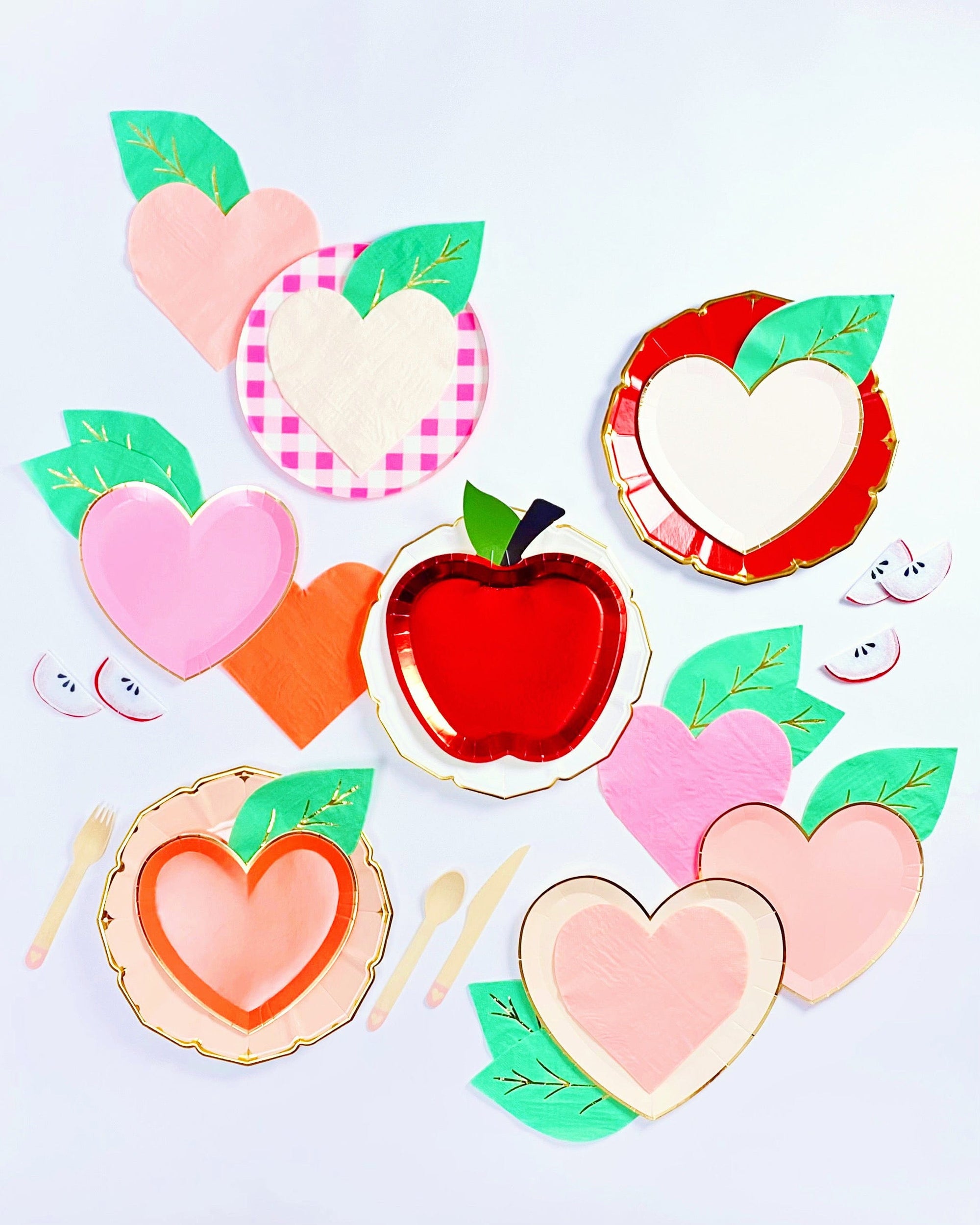 Assiettes Cercle Vichy Rose - Grandes