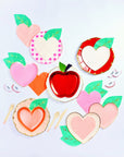 Platos circulares de cuadros vichy rosas - Grandes