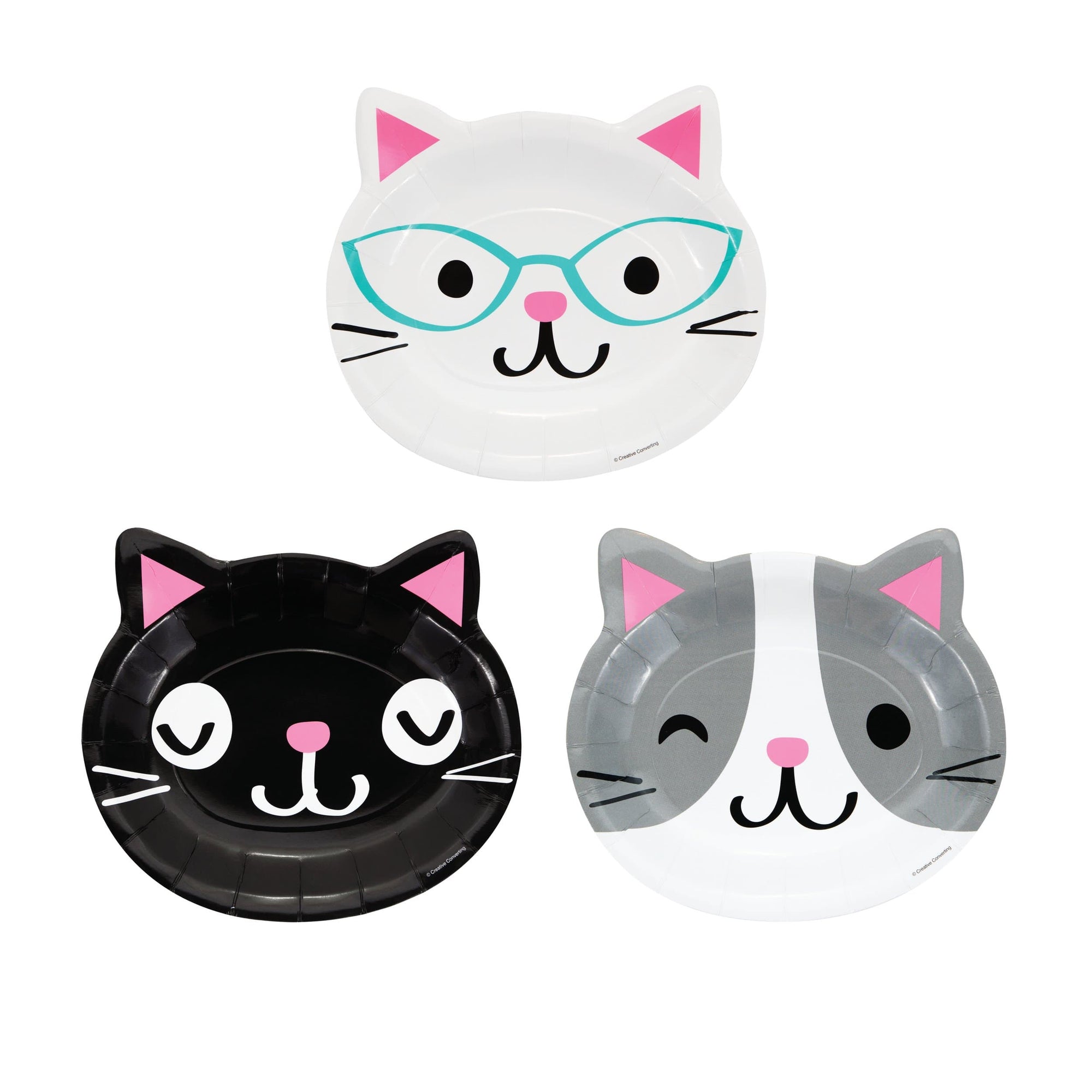 Die Cut Kitty Cat Plates