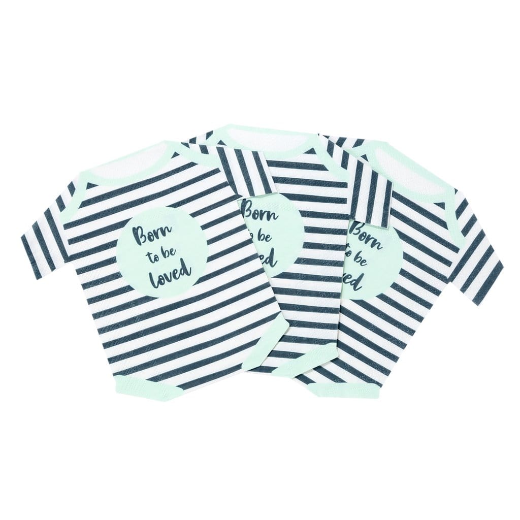 Serviettes Onesie Menthe Né pour être Aimé