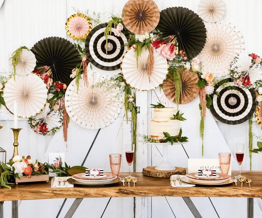 Botanical Party Fan Decorations