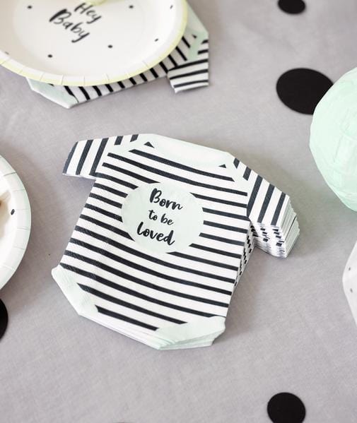 Serviettes Onesie Menthe Né pour être Aimé