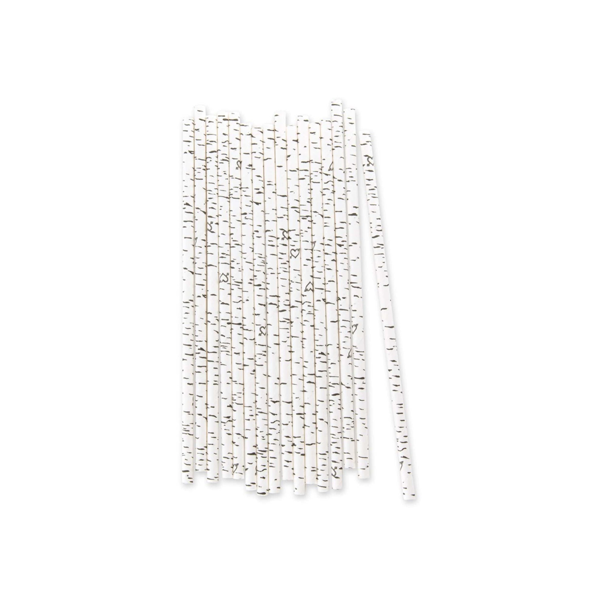 Pailles en papier d'écorce de bouleau Sweetheart