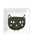 Vintage Black Cat Bow Tie Plates