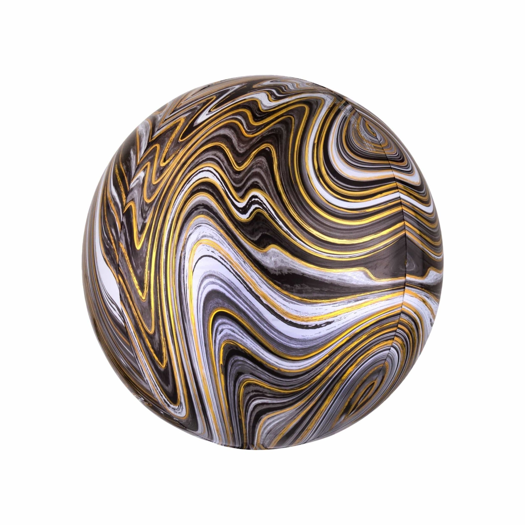 Black and Gold Marblez Orbz Balloon