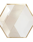 Blanc and Gold Paper Plates