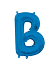 Mini ballons lettres en aluminium bleu