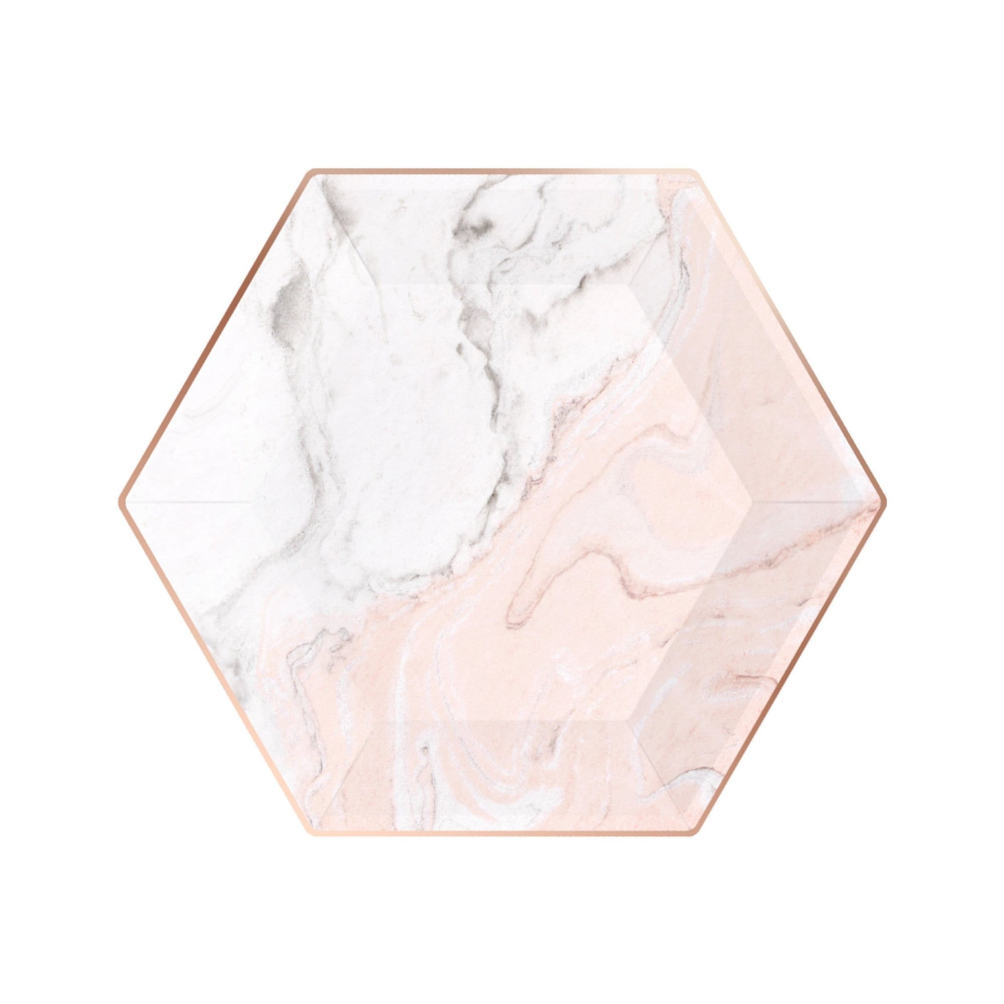 Blush Marble and Rose Gold Plates