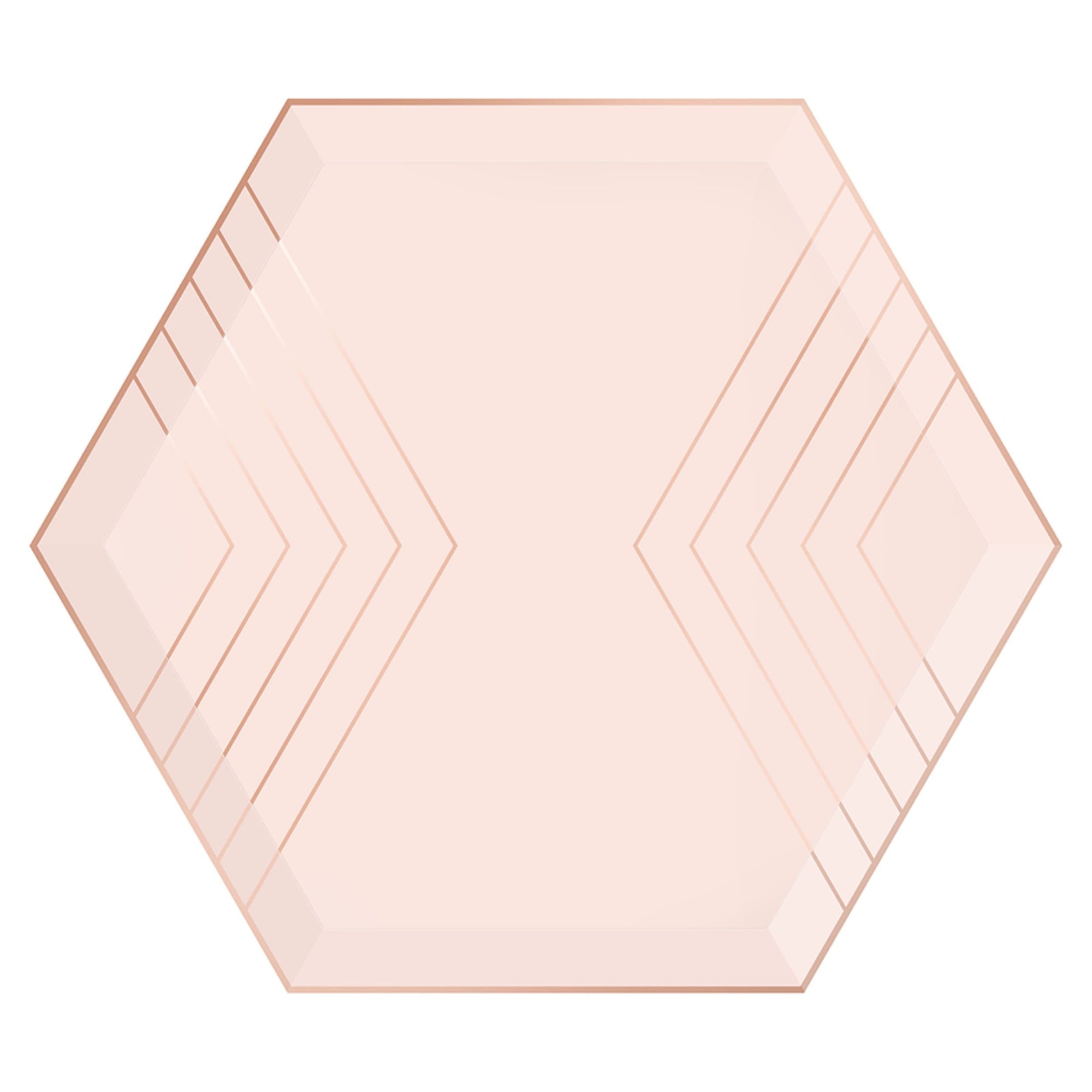 Blush Pink and Rose Gold Modern Plates