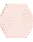 Blush Pink and Rose Gold Modern Plates