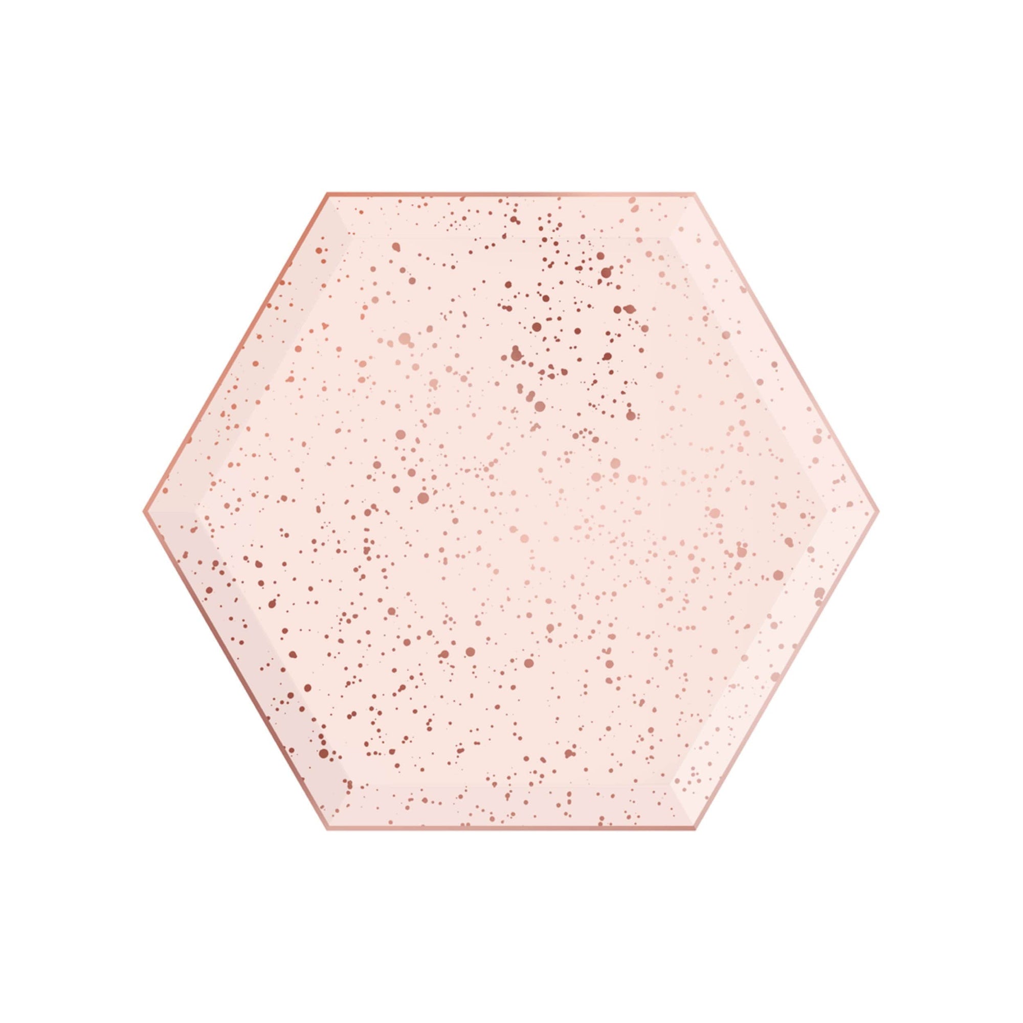 Blush Pink and Rose Gold Spatter Plates