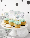 Yellow and Mint Onesie Baby Cupcake Toppers