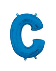 Mini ballons lettres en aluminium bleu