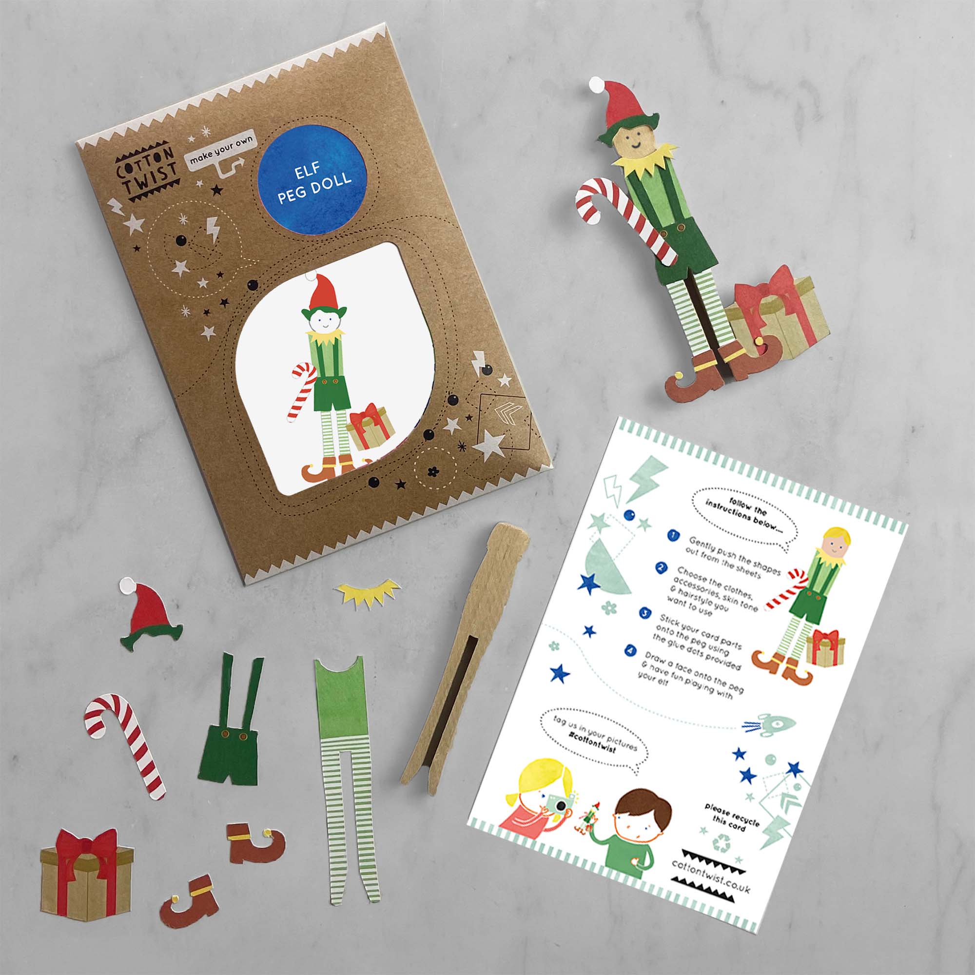 Fabriquez votre propre kit de poupée Elf Peg