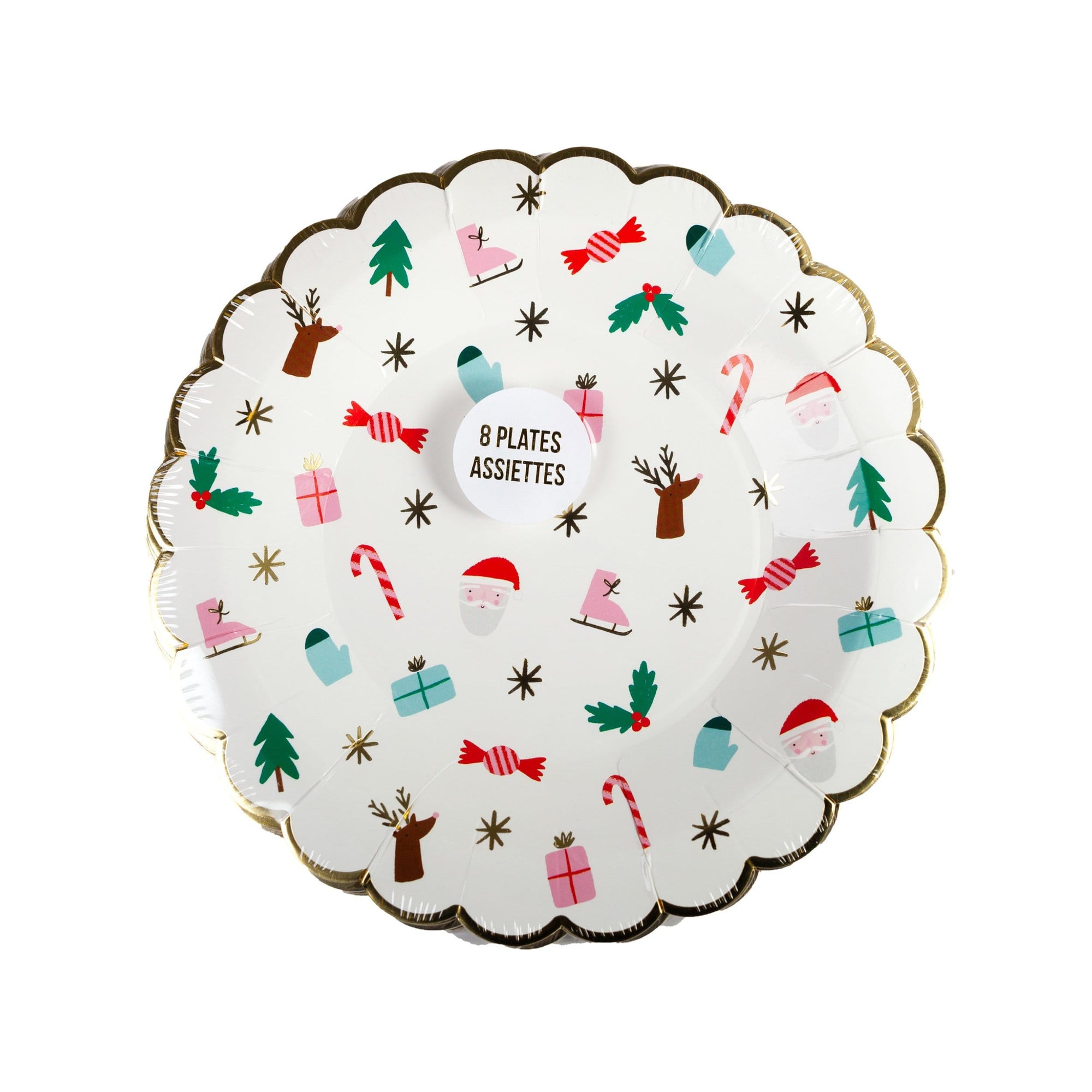 Christmas Icon Scalloped Salad Plates