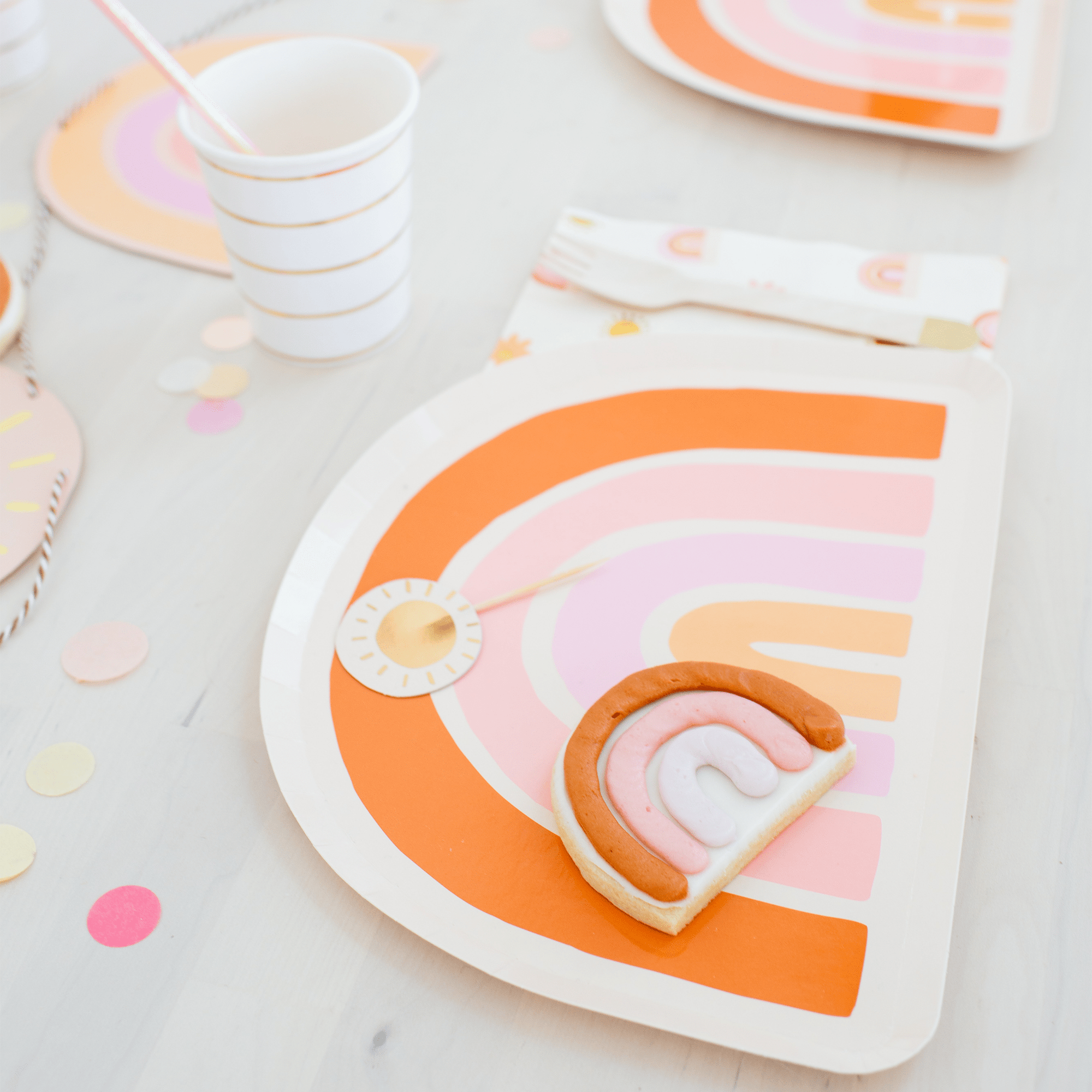 Serviettes Boho Arc-en-Ciel - Grandes