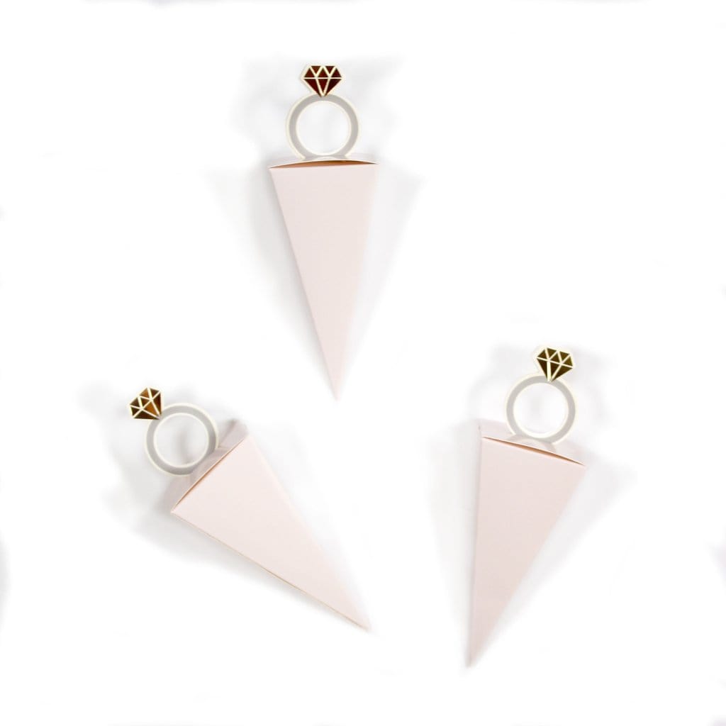 Diamond Ring Bridal Favour Boxes