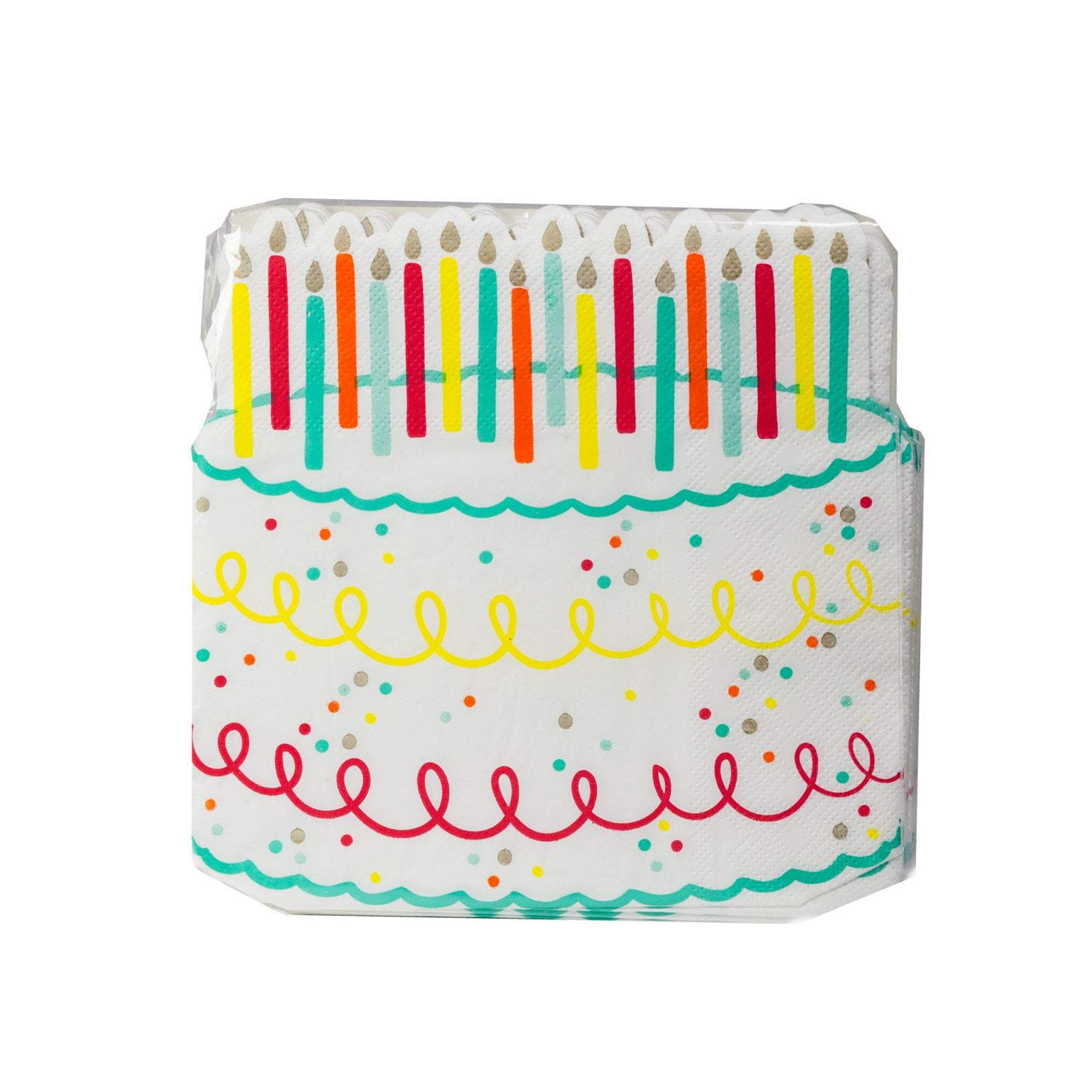 Servilletas troqueladas para pastel de cumpleaños arcoíris