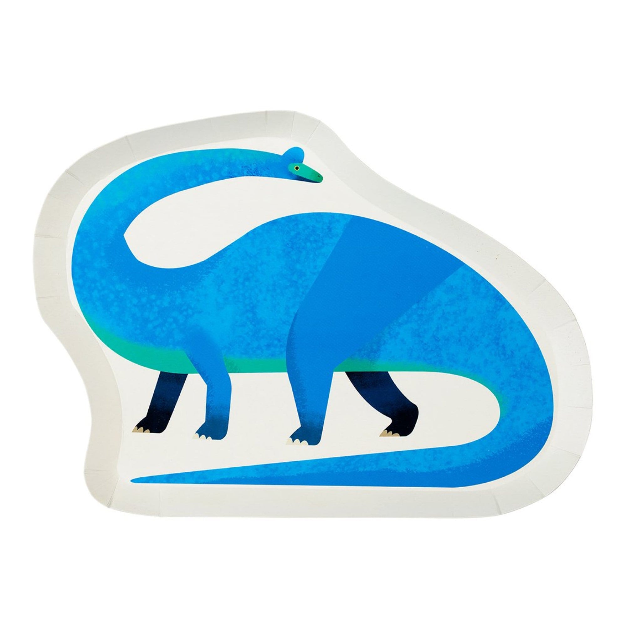 Assiettes découpées en forme de dinosaure de fête