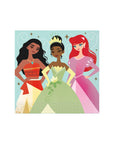 Disney Princess party napkins with Moana Tiana Ariel - decorative paper napkins for girls princess themed birthday parties