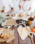 Platos de conejito florales kraft