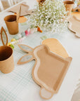 Platos de conejito florales kraft