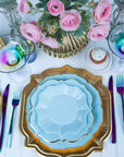 Sky Blue Dinner Plates - Large