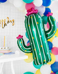 Globo de papel de cactus en flor