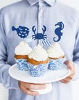 Ocean Waves Cupcake Wrappers