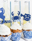 Ocean Waves Cupcake Wrappers