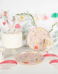 Platos de hadas florales - Grandes