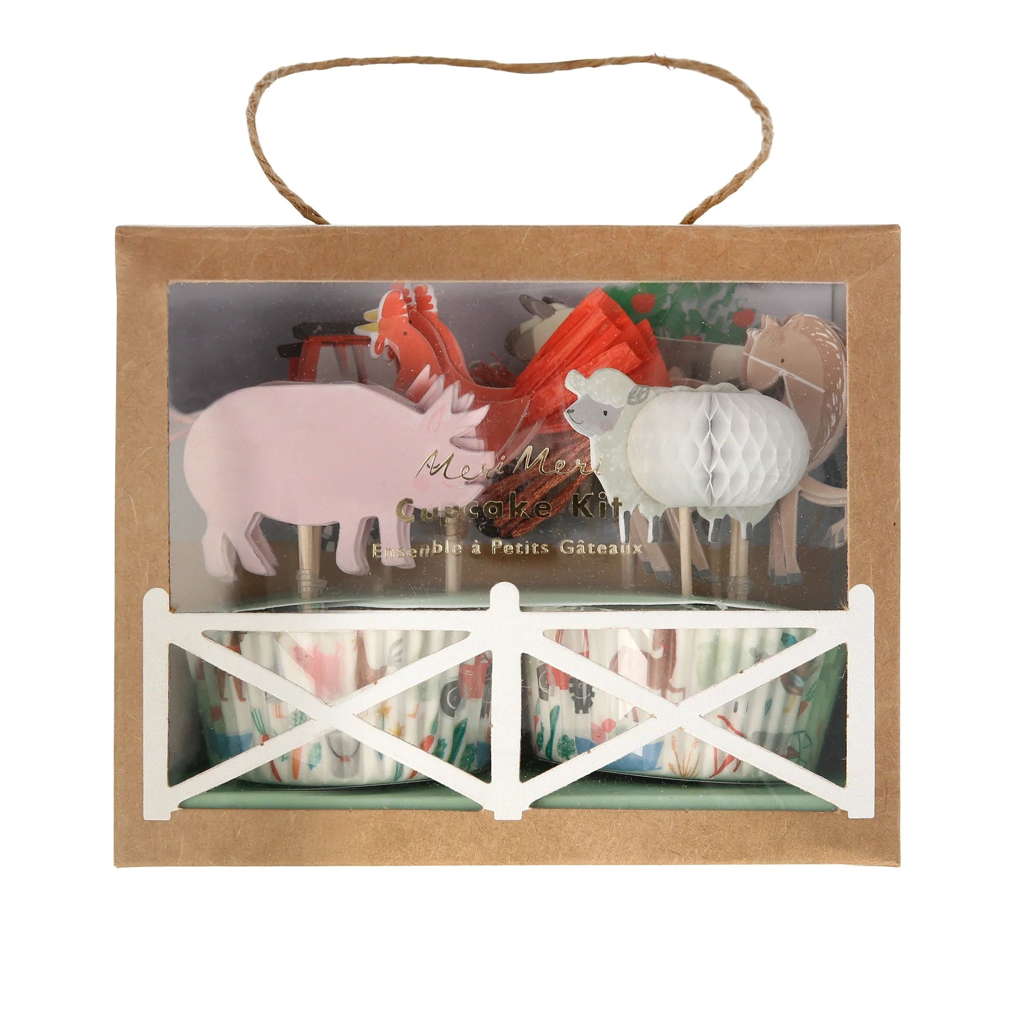 Kit de cupcakes animaux de la ferme