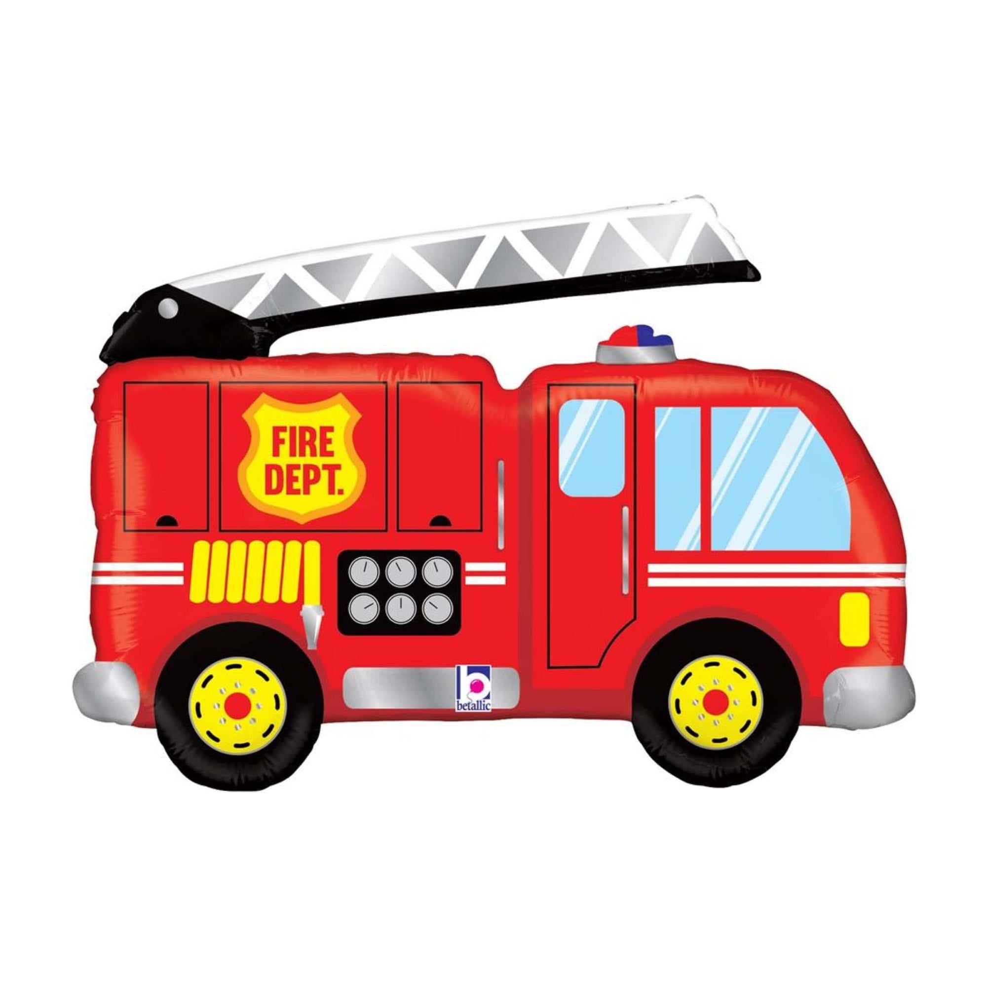 Fire Truck Foil Balloon