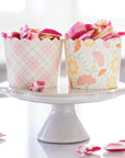 Floral and Pastel Plaid Baking Treat Cups