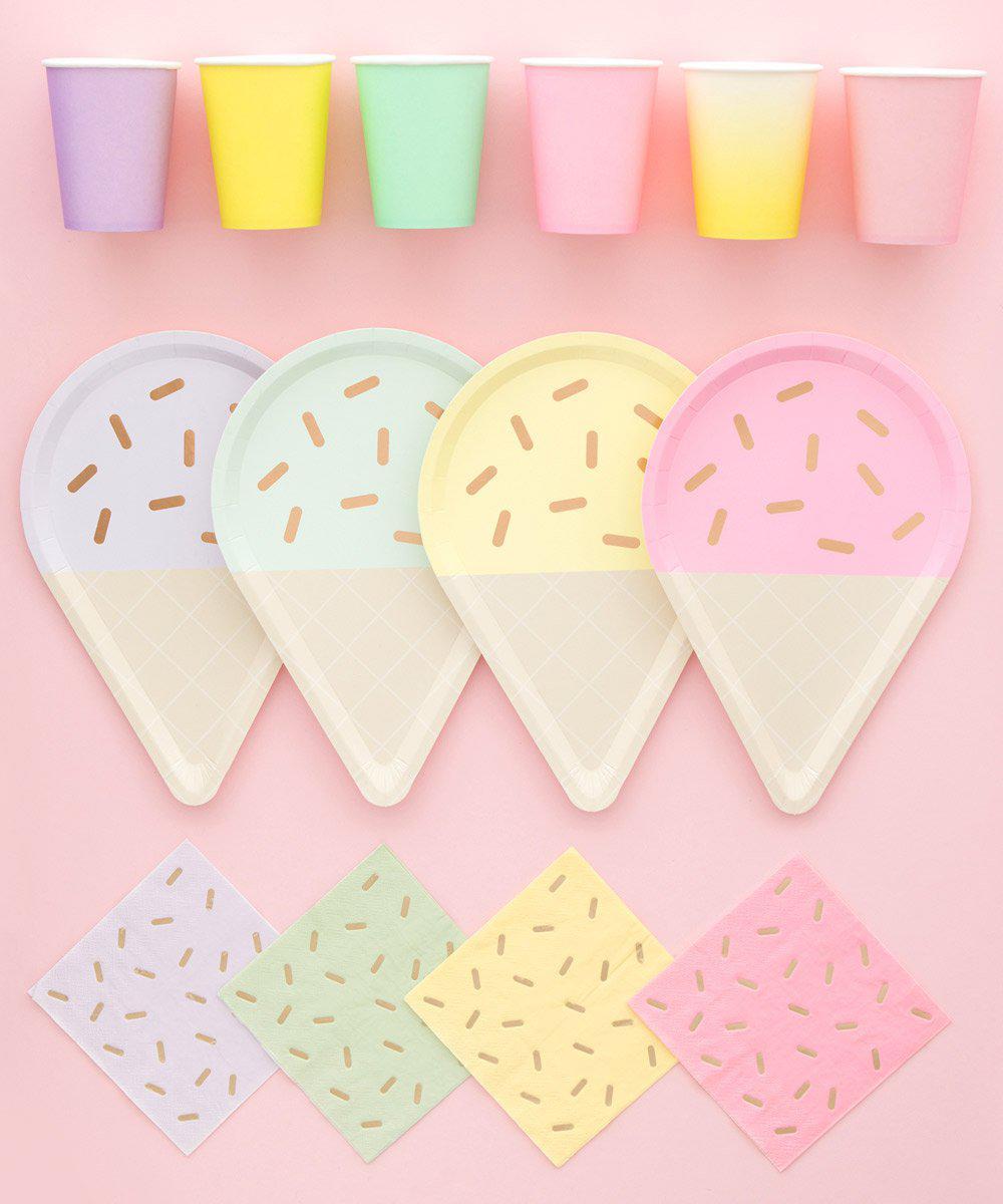 Assiettes à cônes de glace