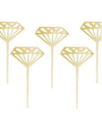 Gold Diamond Acrylic Cupcake Cupcake Toppers