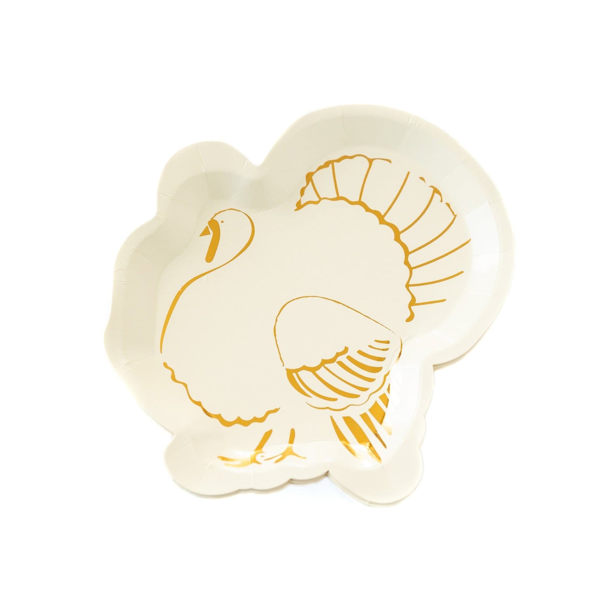 Platos de pavo dorado