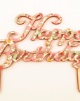 Adorno para tarta de feliz cumpleaños floral Liberty - Betsy Ann