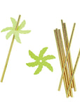 Golden Palm Tree Paper Straws