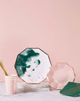 Rose Gold and Green Watercolour - Large